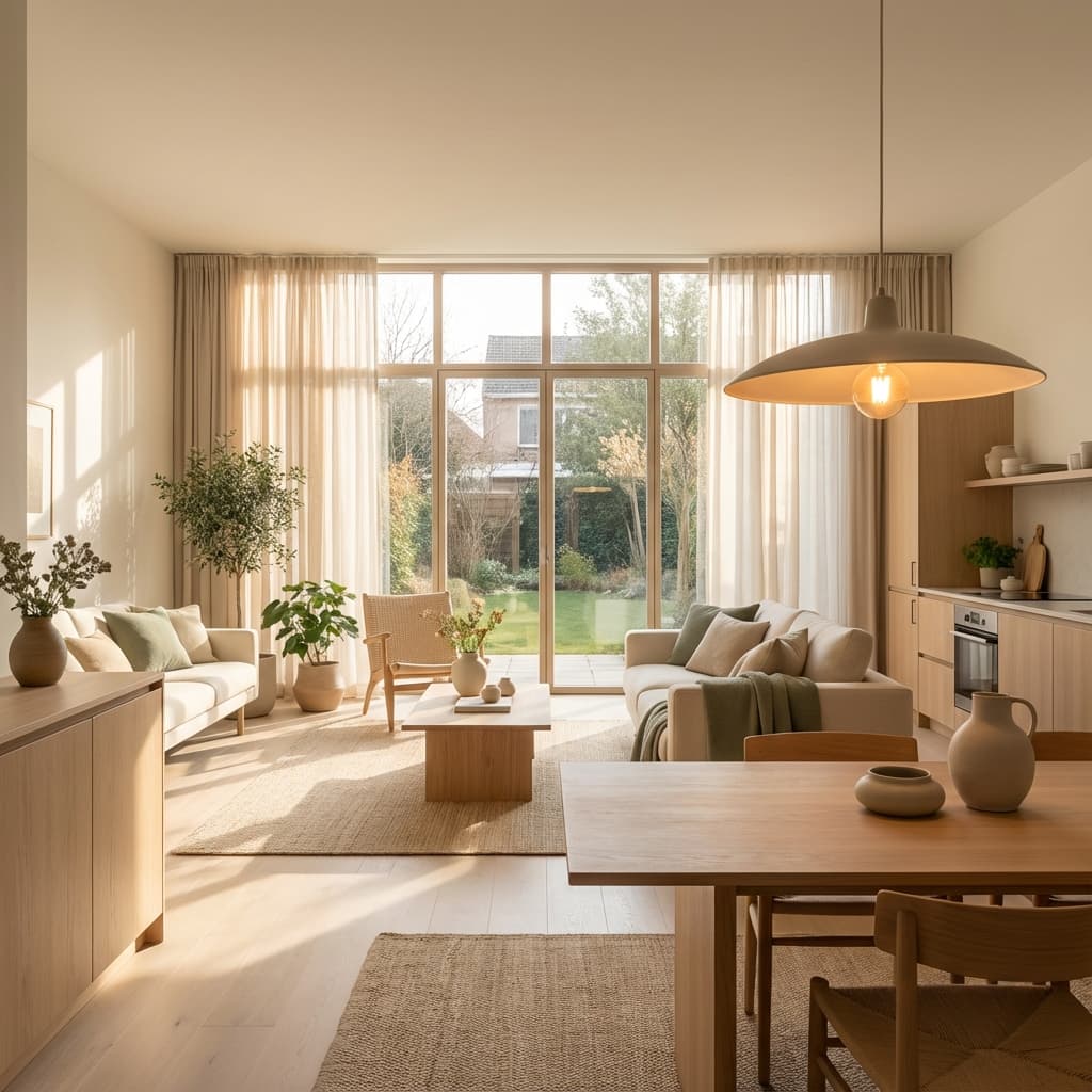 Peaceful and harmonious home interior with Vastu balance